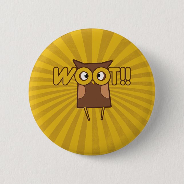 Badge Rond 5 Cm Woot Congrats Owl (Devant)