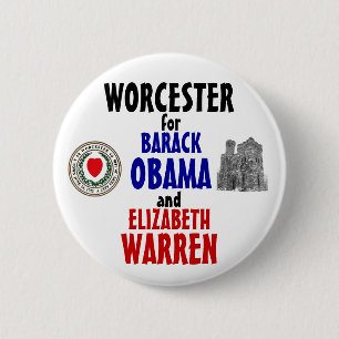 Badge Rond 5 Cm Worcester pour Obama et terriers 2012