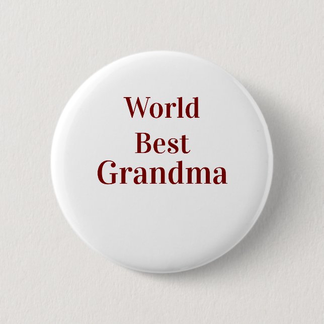 Badge Rond 5 Cm World best Grandma grandmother grandparents pink n (Devant)