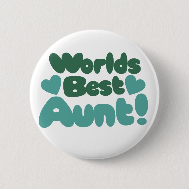 Badge Rond 5 Cm World Best Tante (Devant)