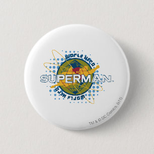 Badge Rond 5 Cm World Hero Dot Motif