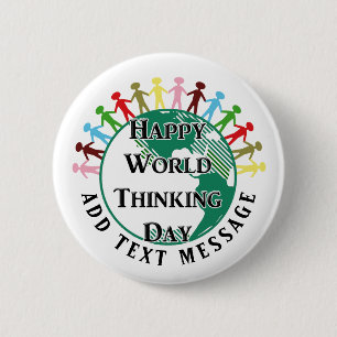 Badge Rond 5 Cm World Thinking Day Pinback Button