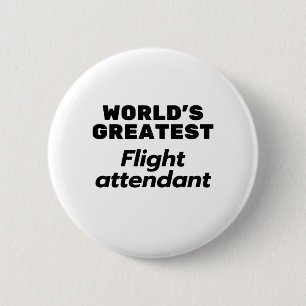Badge Rond 5 Cm World's greatest Flight attendant