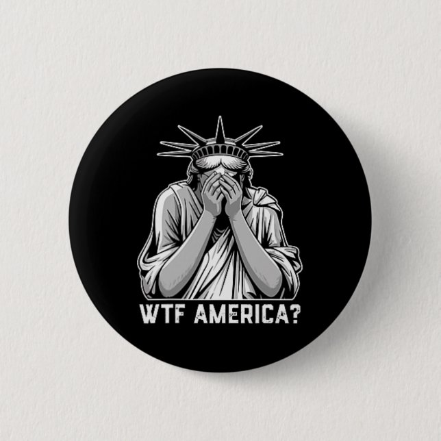 Badge Rond 5 Cm Wtf America Trump  (Devant)