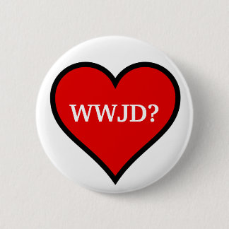 Badge Rond 5 Cm WWJD Heart