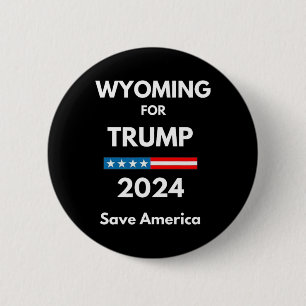 Badge Rond 5 Cm Wyoming Pour Trump Élection Présidentielle Républi