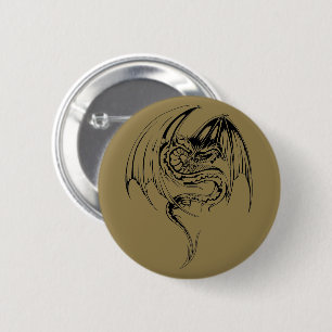 Badge Rond 5 Cm Wyvern Dragon Sont Des Créatures Mythiques Imagina