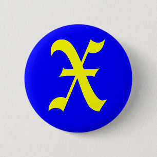 BADGE ROND 5 CM X - ANCIEN ANGLAIS