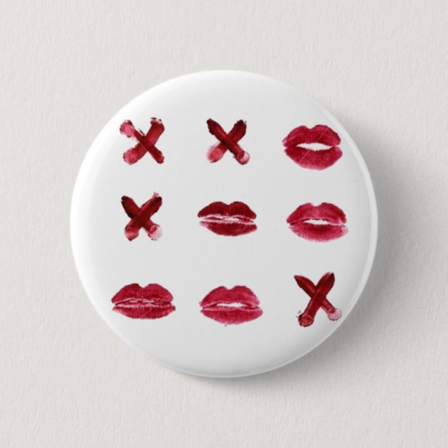 Badge Rond 5 Cm X et bouton de baiser (Devant)