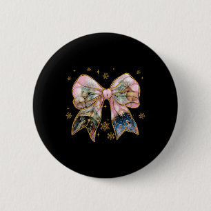 Badge Rond 5 Cm Xmas Coquette Bow Jesus Bible chrétienne Verse Nat