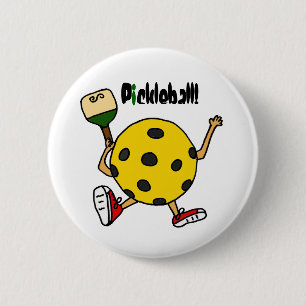 Badge Rond 5 Cm XX caractère drôle de Pickleball