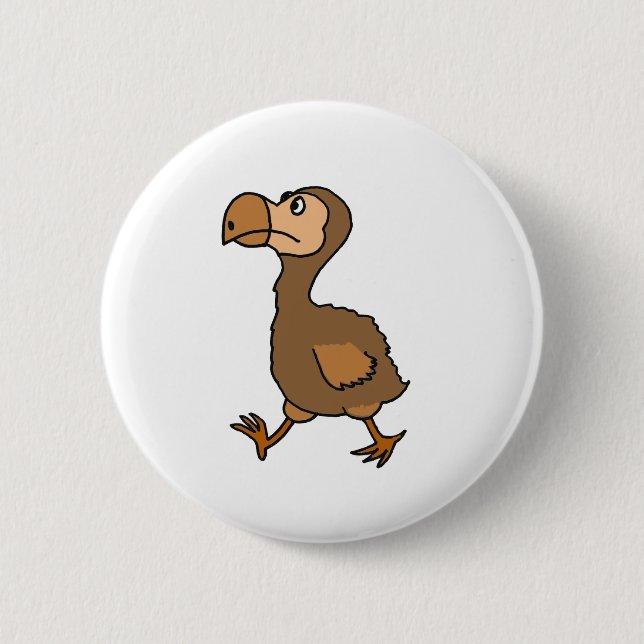 Badge Rond 5 Cm XX conception hilare d'oiseau de dronte (Devant)
