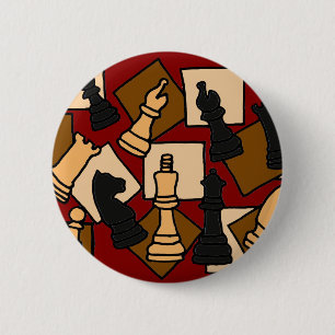 Badge Rond 5 Cm XX le jeu d'échecs impressionnant rapièce l'art
