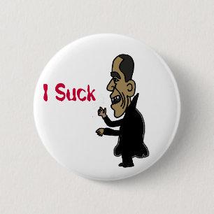 Badge Rond 5 Cm XX Obama la bande dessinée politique de vampire