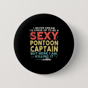 Badge Rond 5 Cm Y capitaine de ponton vacances en bateau vie de la