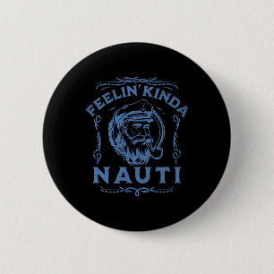 Badge Rond 5 Cm Yacht Rock Party Nauti Bateau à moteur Capitaine L
