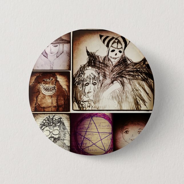 Badge Rond 5 Cm yaie anime manga mystère 2 bouton (Devant)