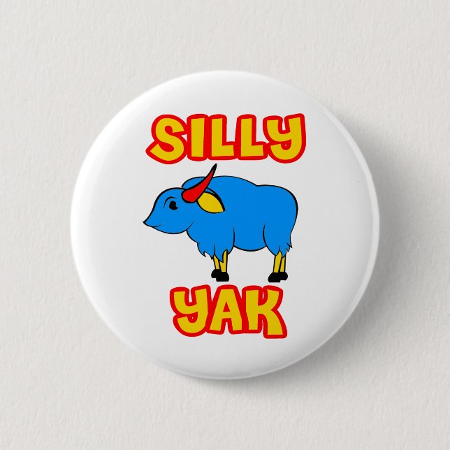 Badge Rond 5 Cm Yaks idiots (Devant)