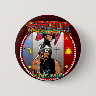 Badge Rond 5 Cm Yaqui Yoeme Deer Danseuse