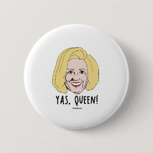 Badge Rond 5 Cm Yas Queen - Humour des vêtements politiques -