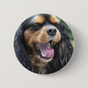 Badge Rond 5 Cm Yawning Cavalier King Charles Spaniel