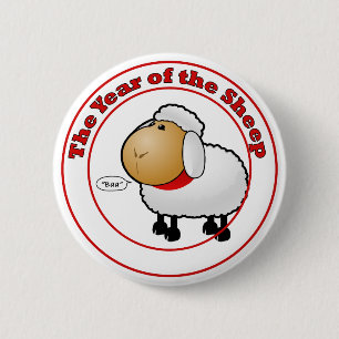 Badge Rond 5 Cm Year of the Sheep