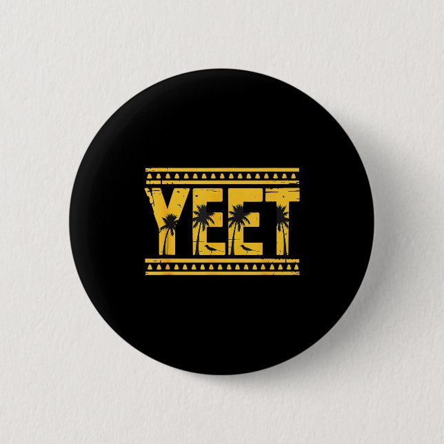 Badge Rond 5 Cm Yeet Tribal Art Meme Funny Slang  (Devant)