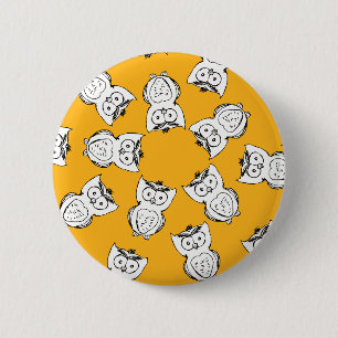 Badge Rond 5 Cm Yellow Cute Animal Pattern