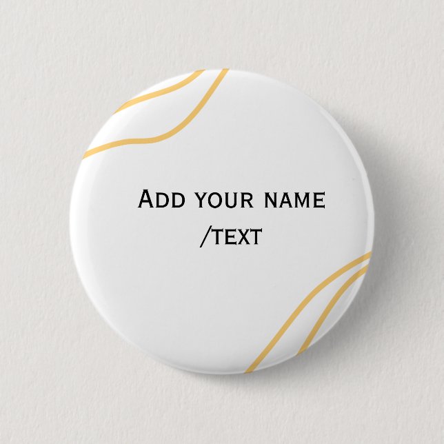 Badge Rond 5 Cm Yellow Spanish border name message text lines  (Devant)