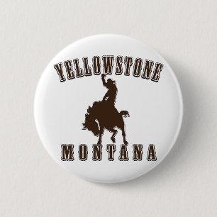 Badge Rond 5 Cm Yellowstone-Cowboy