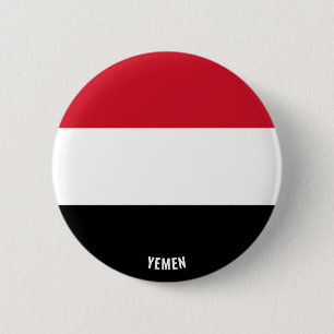 Badge Rond 5 Cm Yémen Drapeau charmant patriotique