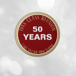 Badge Rond 5 Cm YES! Custom 50th class reunion button<br><div class="desc">Buy in bulk for the whole gang!!</div>
