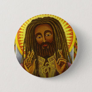 Badge Rond 5 Cm Yeshu Rasta Fari