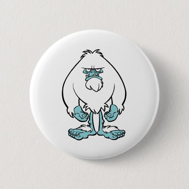 Badge Rond 5 Cm Yeti contrarié (Devant)