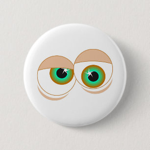 Badge Rond 5 Cm Yeux de bande dessinée