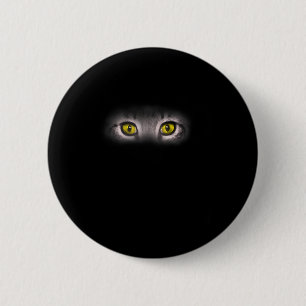 Badge Rond 5 Cm Yeux de chat réaliste Kitty Feline Art graphique n