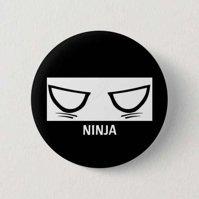 Badge Rond 5 Cm yeux de ninja (Devant)