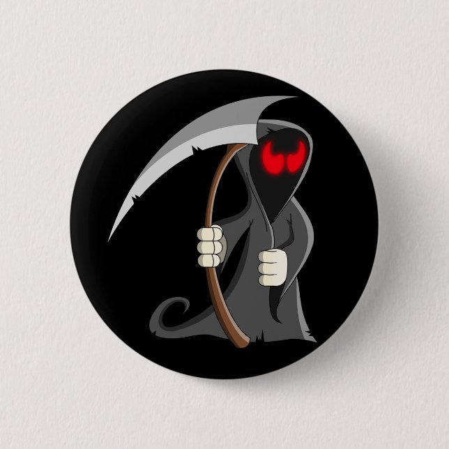 Badge Rond 5 Cm Yeux de rouge de la mort (Devant)