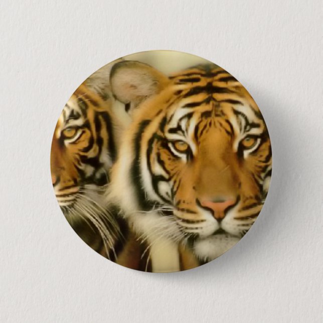 Badge Rond 5 Cm Yeux de tigre (Devant)