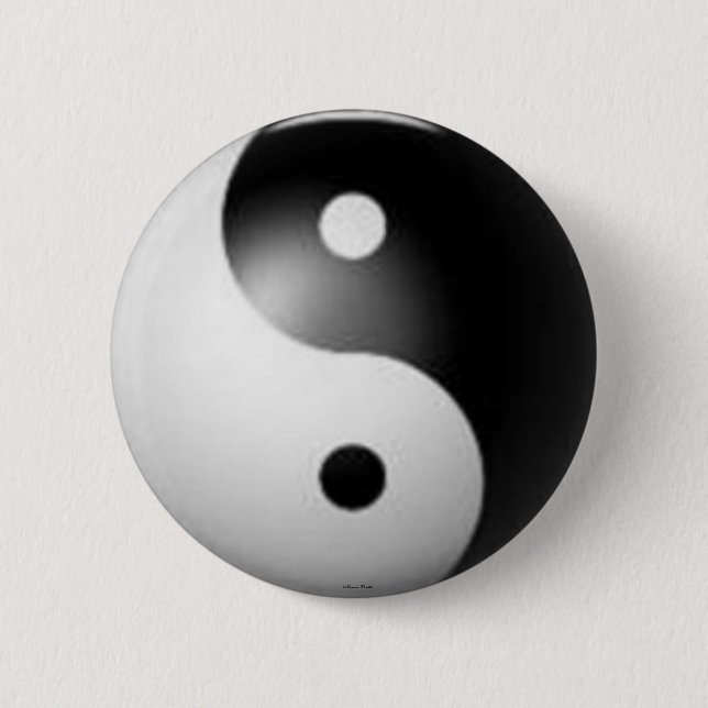 Badge Rond 5 Cm Yin et bouton de Yang (Devant)