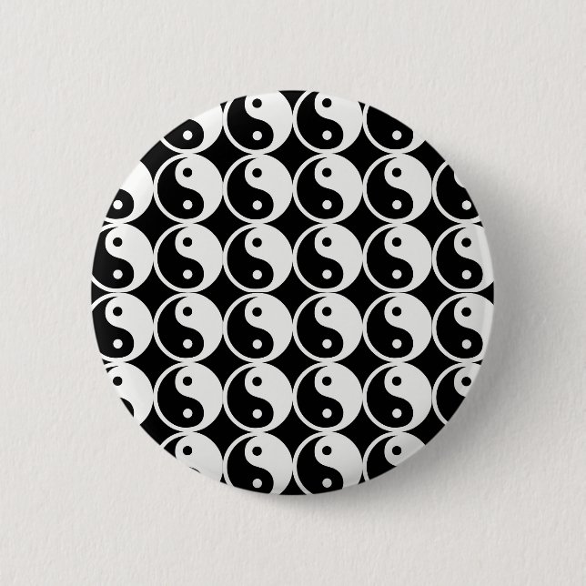 Badge Rond 5 Cm Yin et Yang Motif (Devant)