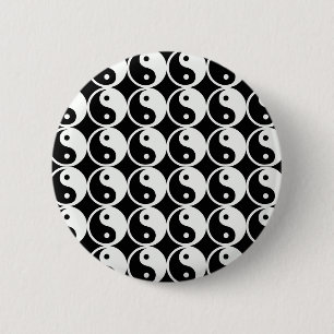 Badge Rond 5 Cm Yin et Yang Motif