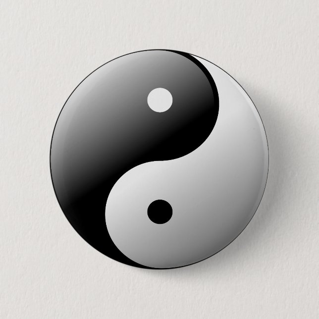 Badge Rond 5 Cm Yin Yang (Devant)