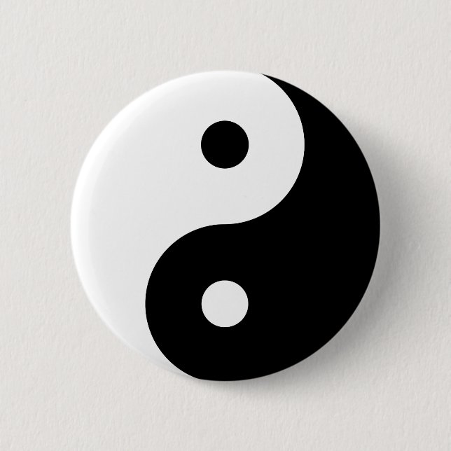 Badge Rond 5 Cm Yin Yang (Devant)