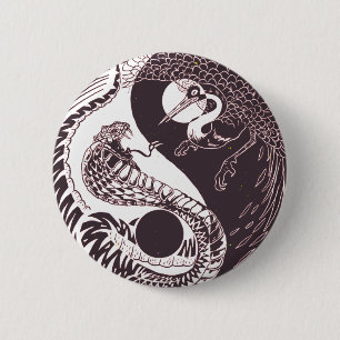 Badge Rond 5 Cm Yin Yang Art