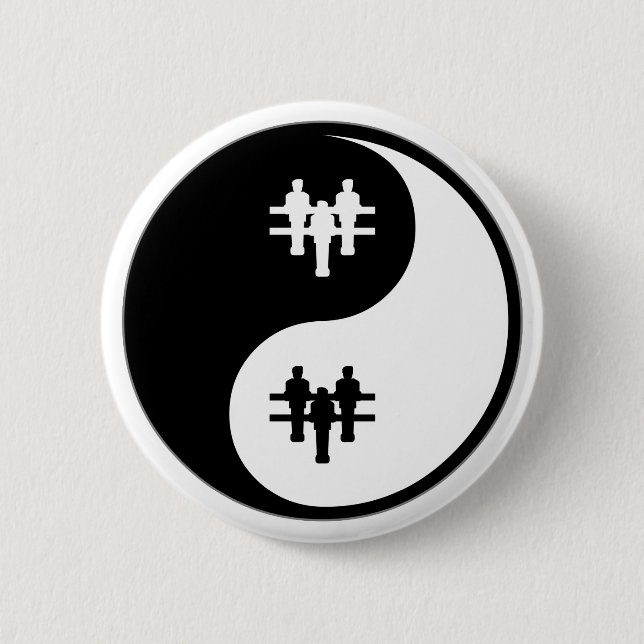 Badge Rond 5 Cm Yin Yang Foosball (Devant)