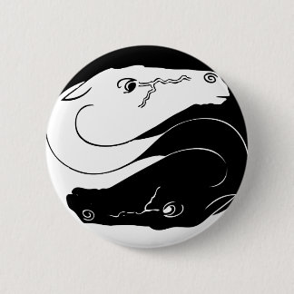 Badge Rond 5 Cm Yin Yang Horse Pin