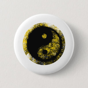 Badge Rond 5 Cm Yin Yang Jaune Noir Le MUSÉE Zazzle Cadeaux