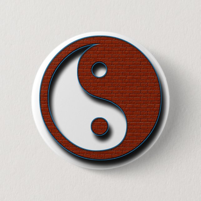 Badge Rond 5 Cm Yin Yang par Shirley Taylor (Devant)