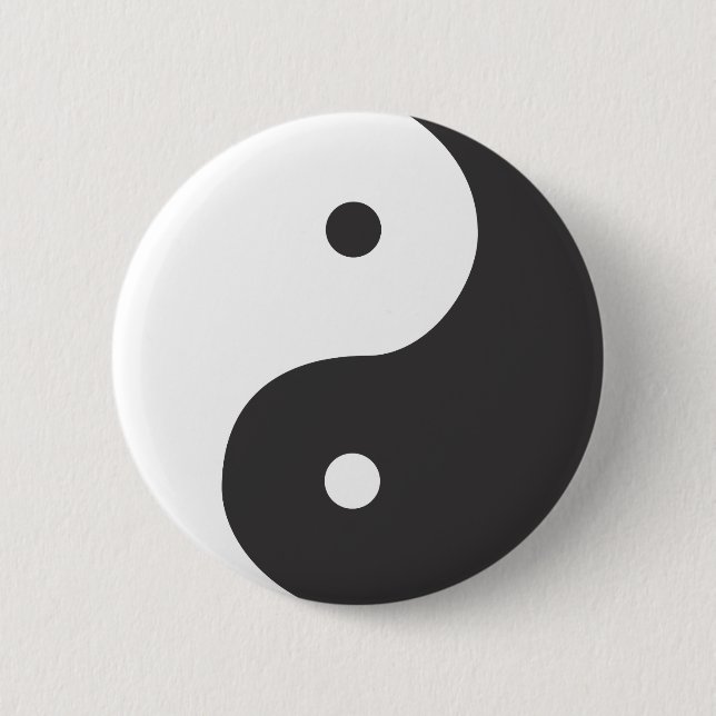 Badge Rond 5 Cm Ying Yang (Devant)